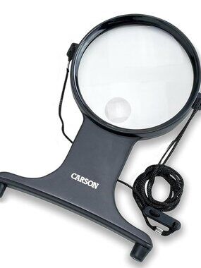 Carson MagniShine 2x LED Hands-Free Magnifier in Black